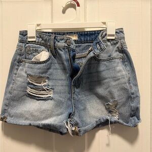 Altrd State Light Blue Distressed Jean Shorts